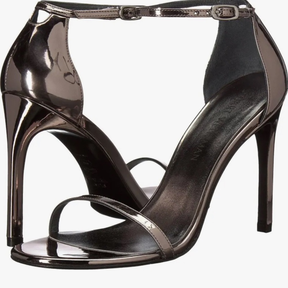 Stuart weitzman pewter high heels